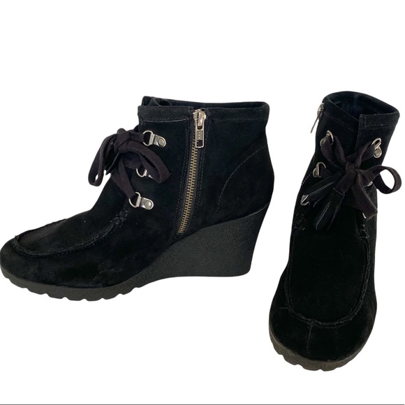 MIA | Black Brisk Wedge Boots - Picture 4 of 11